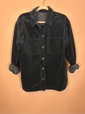 Madewell Forest Green Corduroy Button-Front Jacket Women’s Medium
